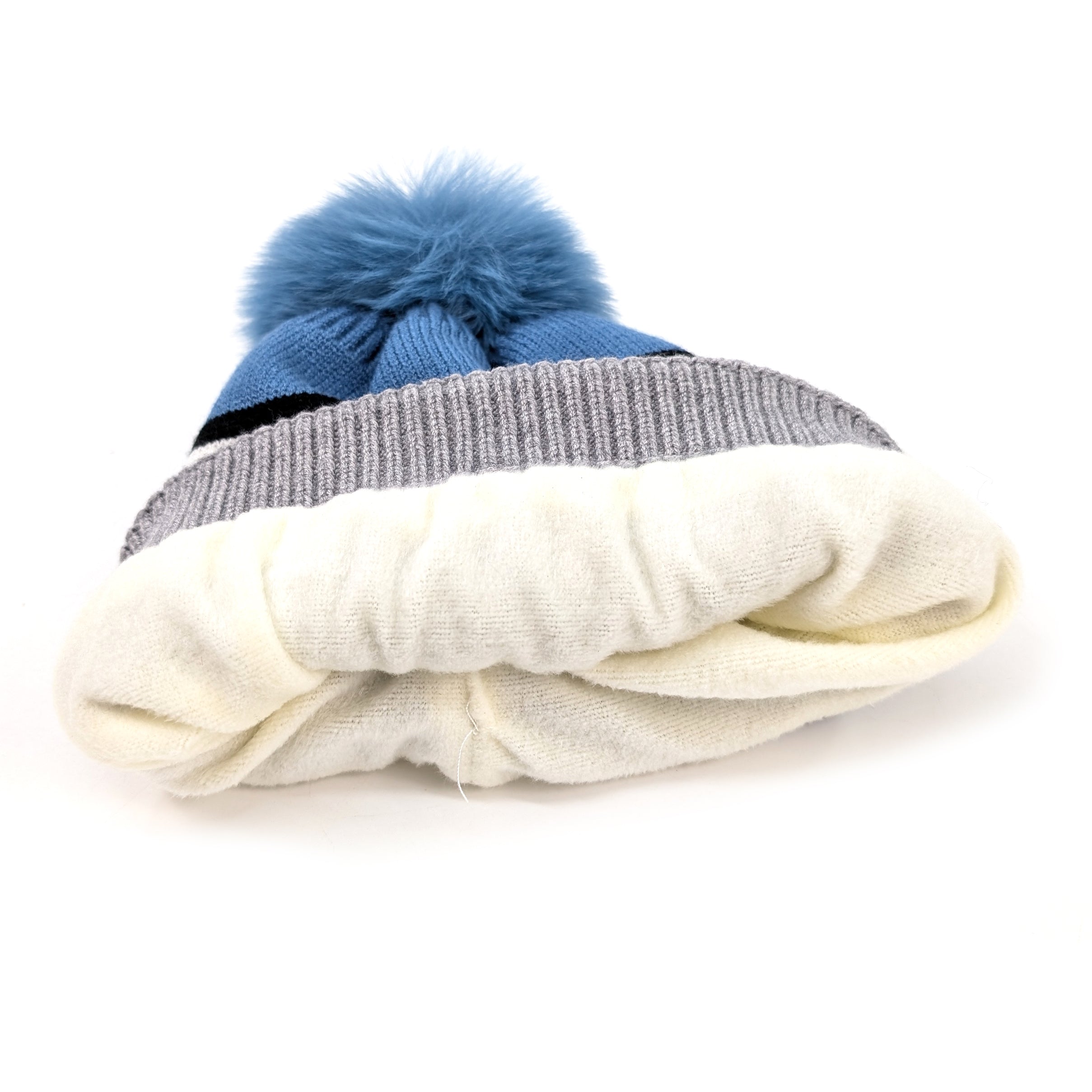 Goggling Children's Bobble Hat (Medium) - Blue