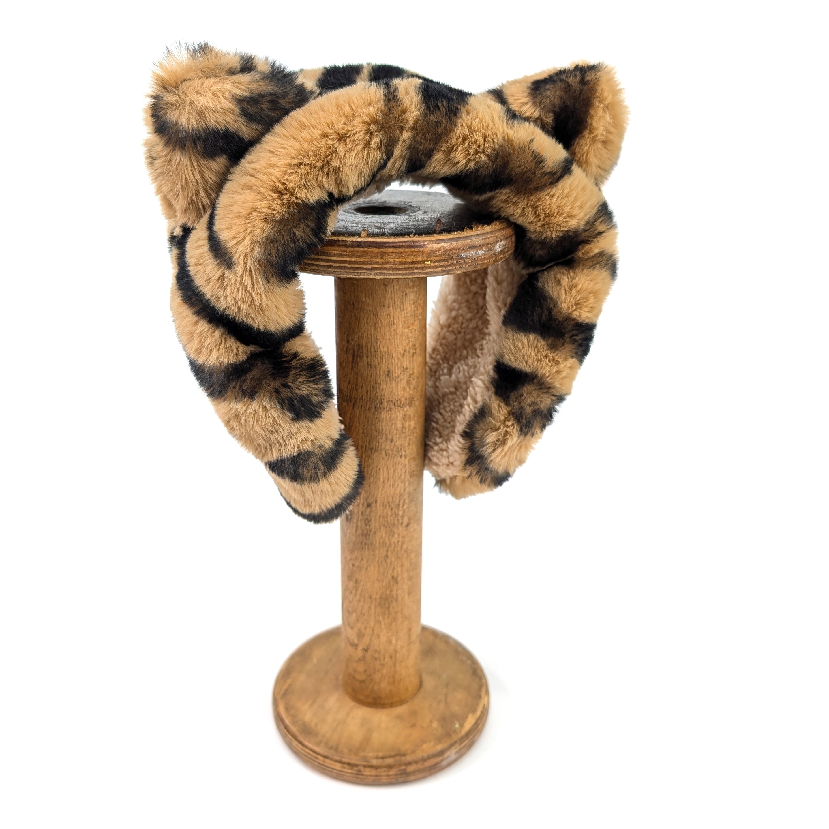 Bear Ear Head Band/Muffs - Tiger Print