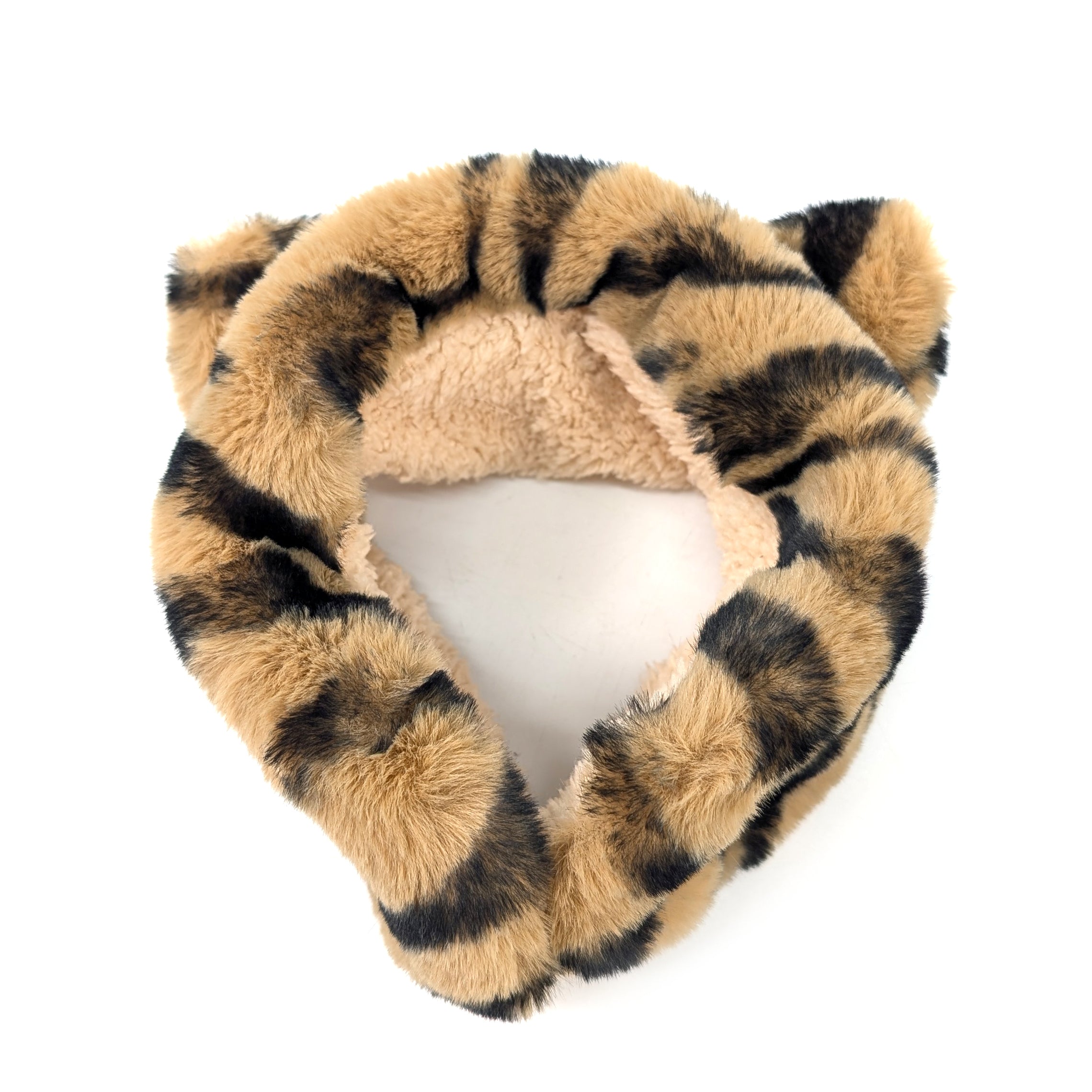 Bear Ear Head Band/Muffs - Tiger Print