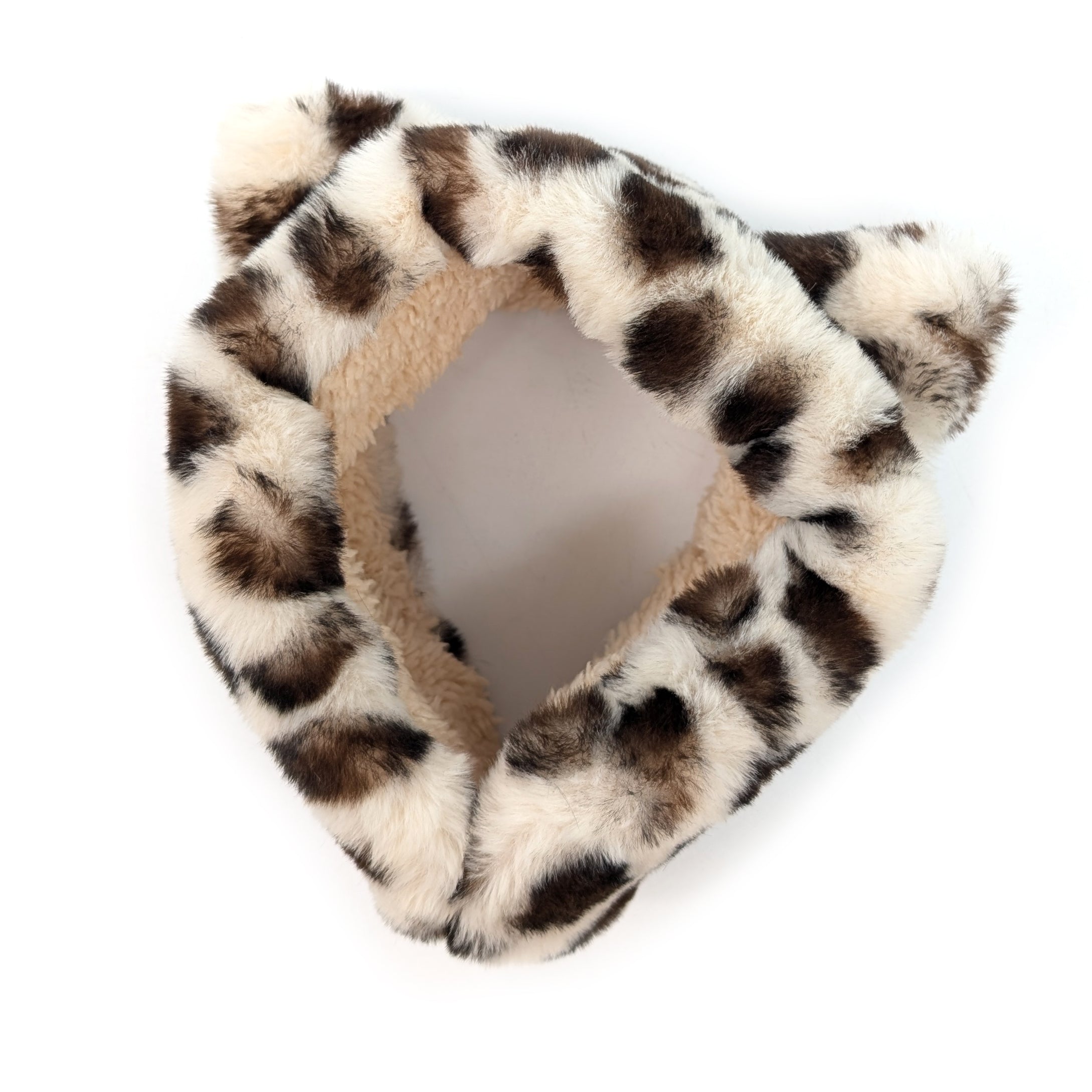 Bear Ear Head Band/Muffs - Animal Print