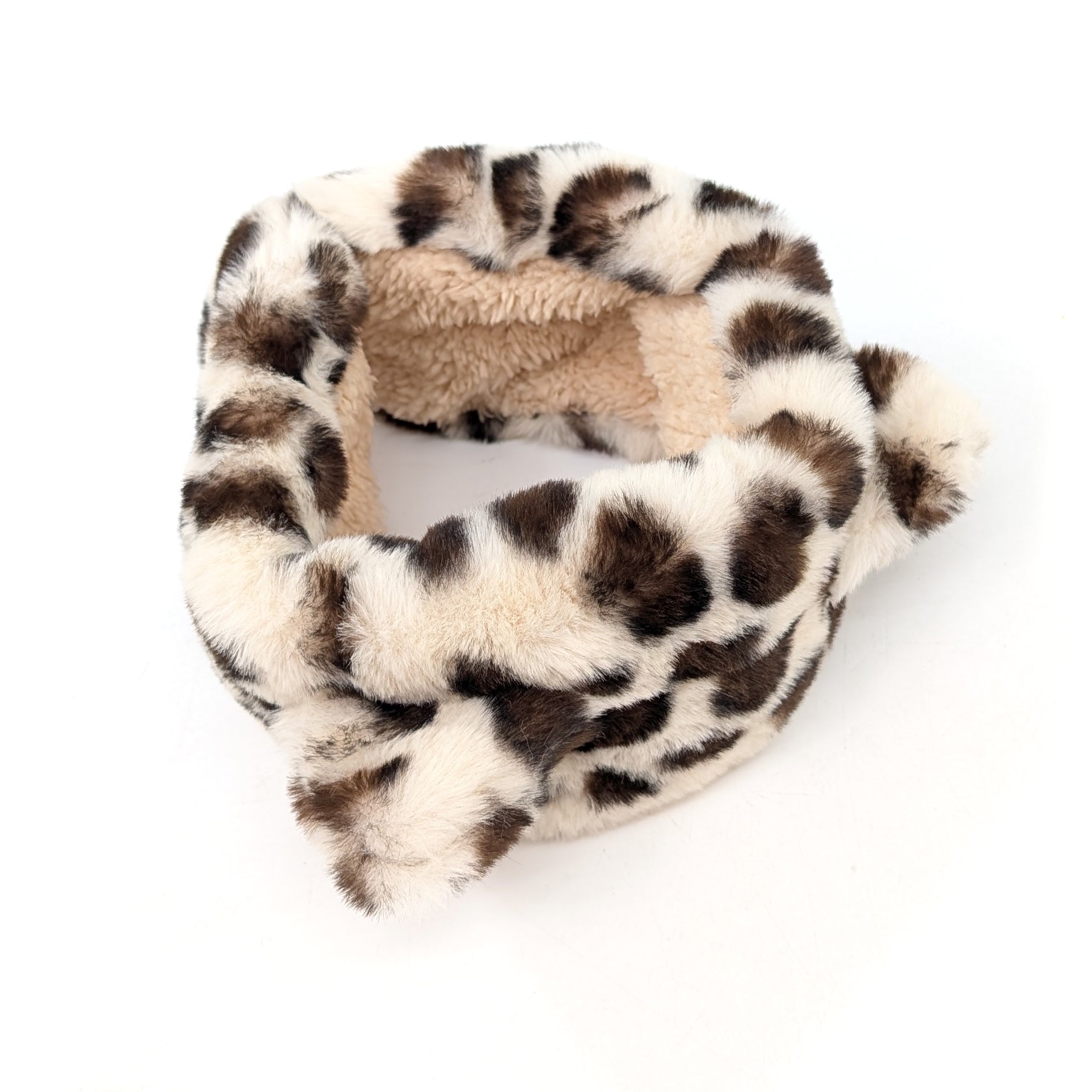 Bear Ear Head Band/Muffs - Animal Print