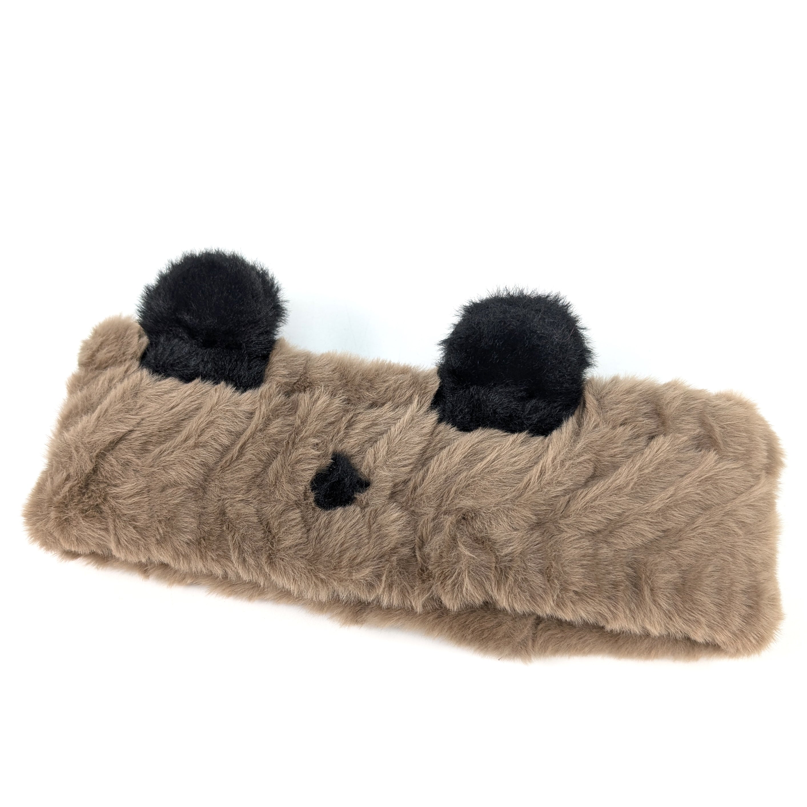 Children's Faux Fur Bear Headband - Mink