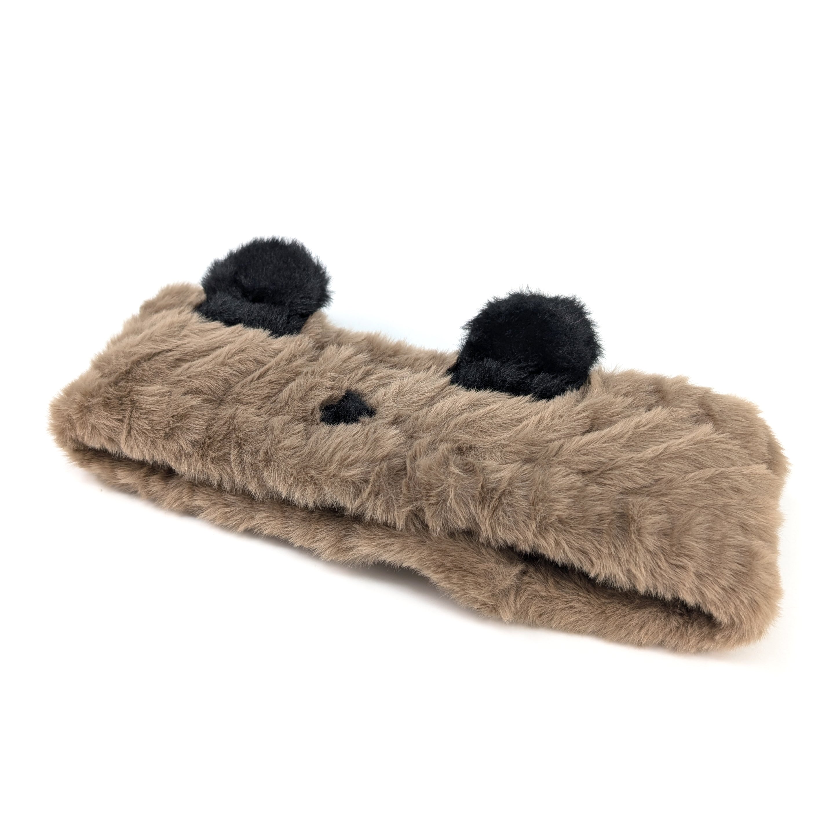 Children's Faux Fur Bear Headband - Mink