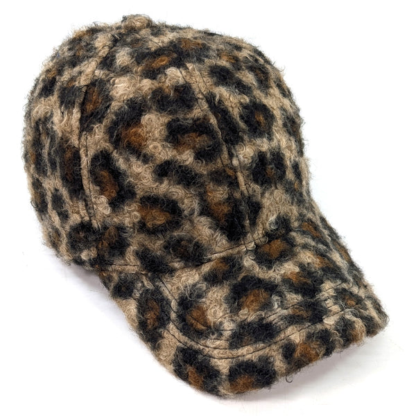 Teddy Bear Cap - Brown Animal Print