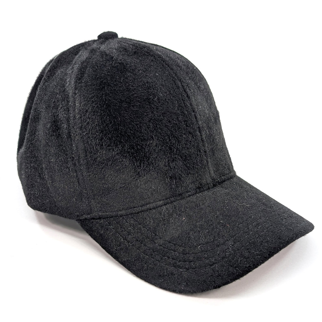 Wool Feel Cap - Black