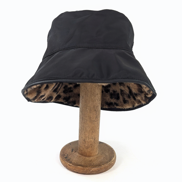 Showerproof Hat with Teddy Bear Lining - Animal Print
