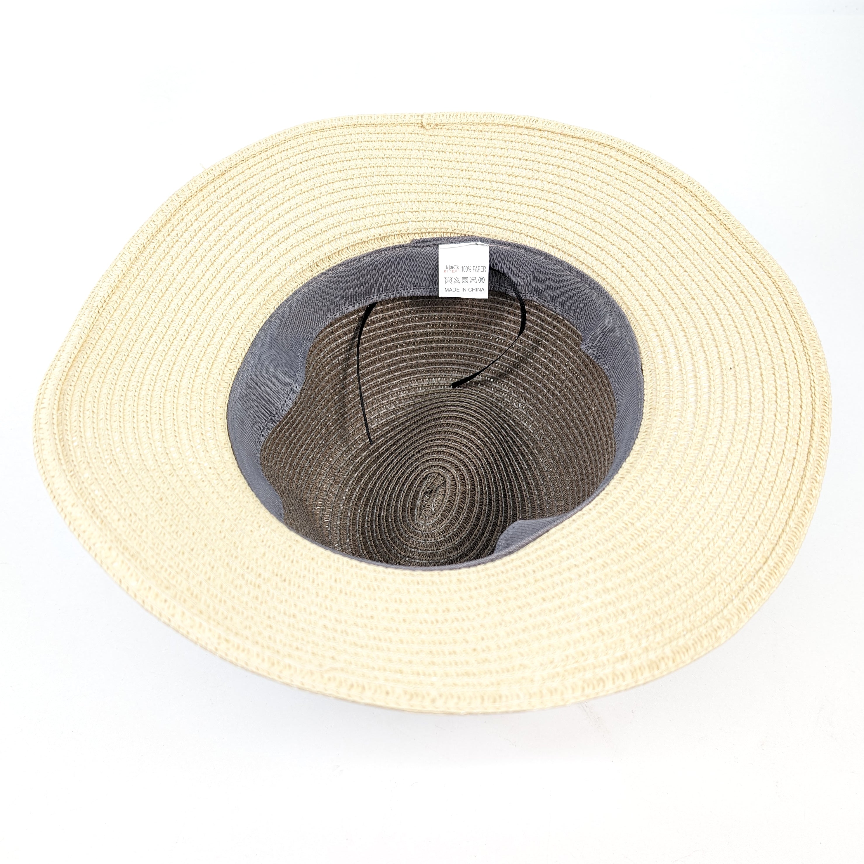 Vintage Two Tone Panama Foldable Hat - Mink Brown