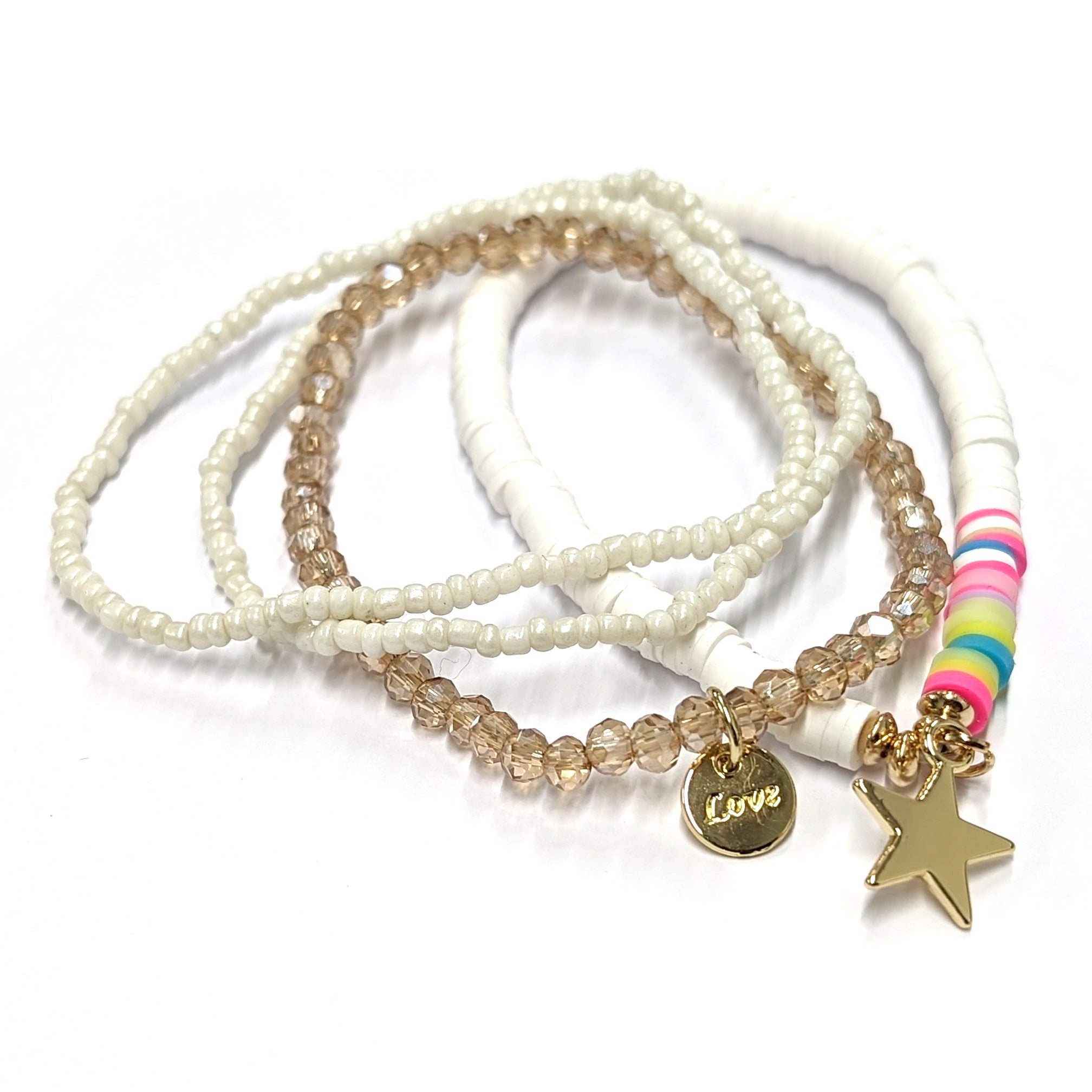 'You Are A Star' Bracelet Set - White