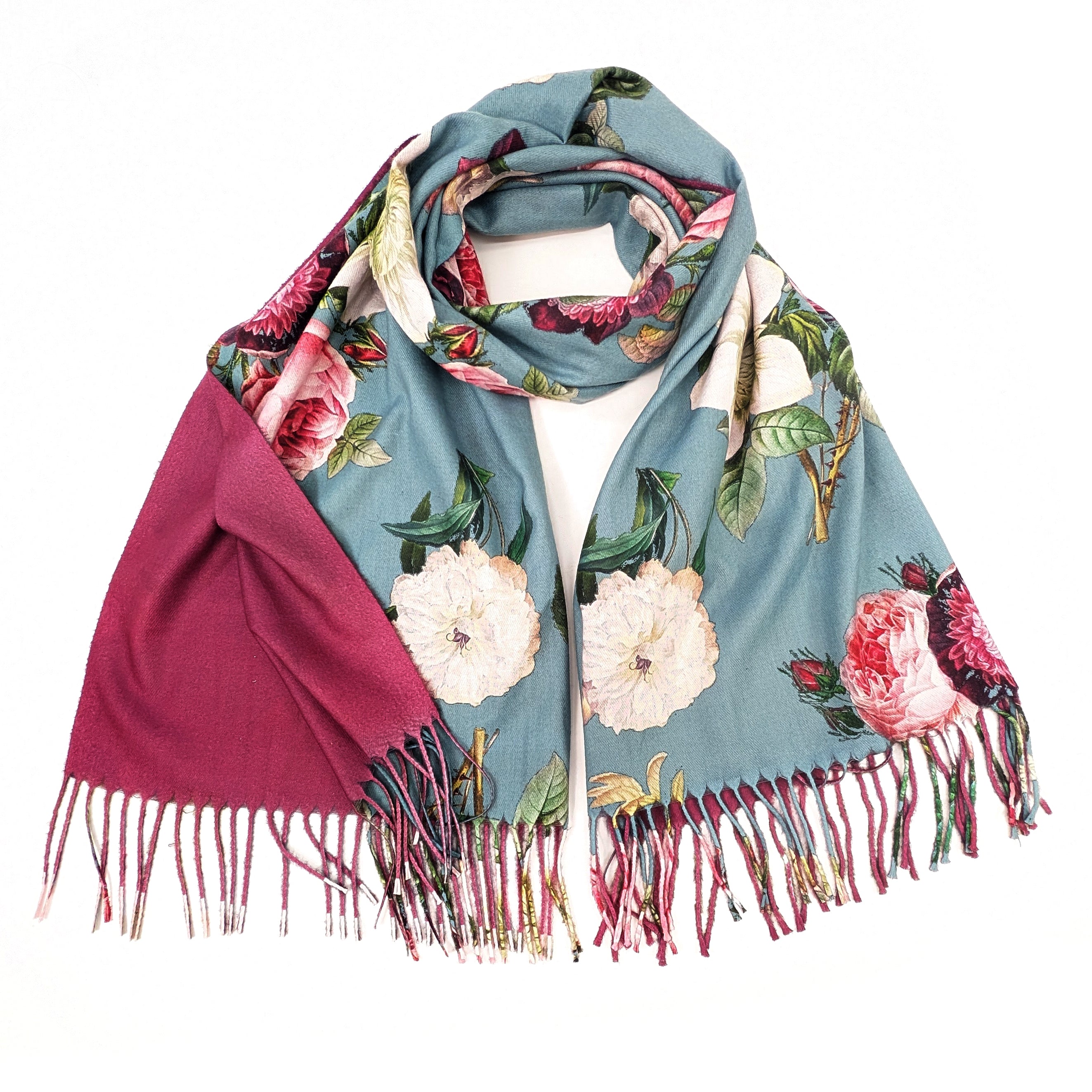 Vintage Roses Pashmina Style Scarf