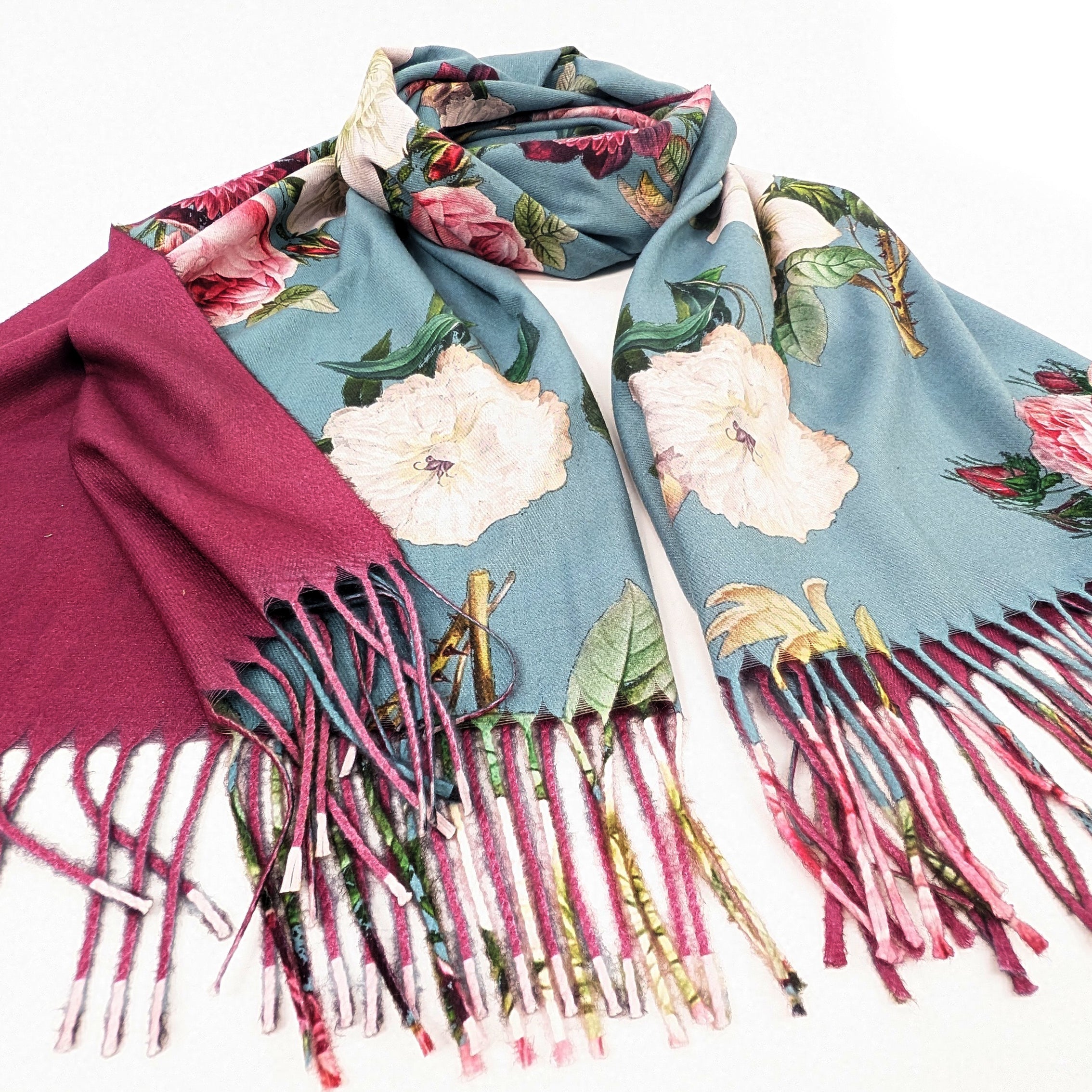 Vintage Roses Pashmina Style Scarf