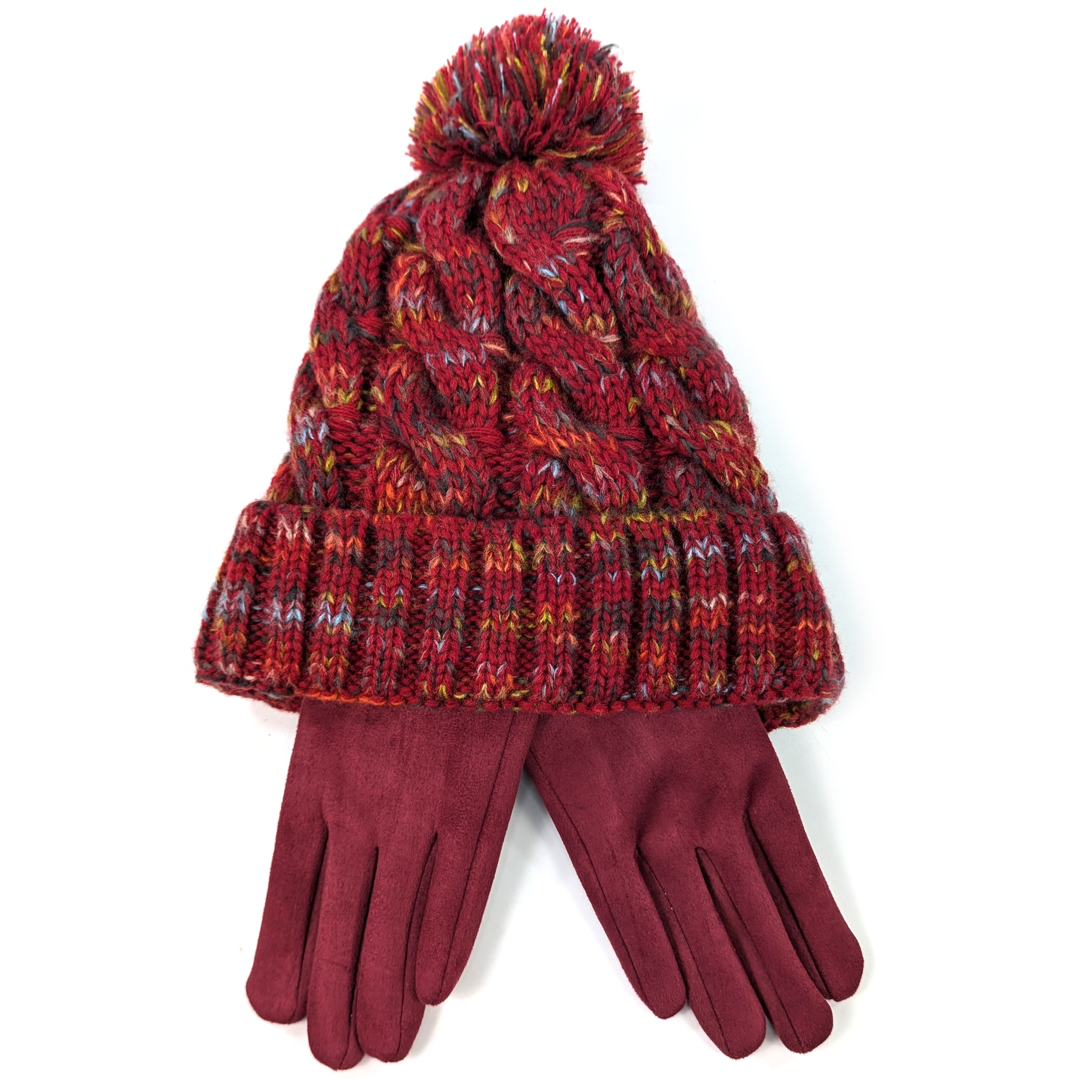 Ruby Red Hat & Glove Gift Set