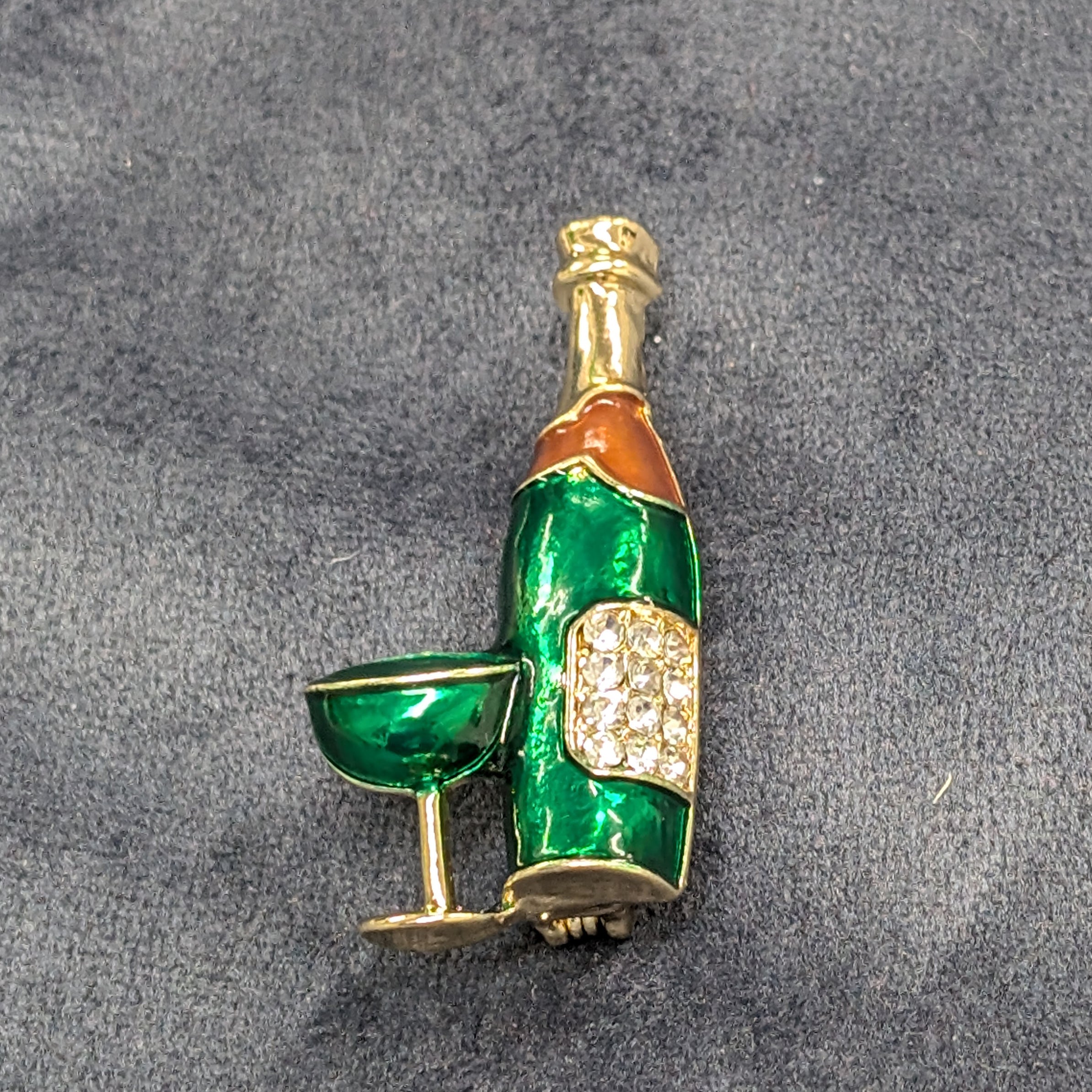 Champagne Party Time Brooch