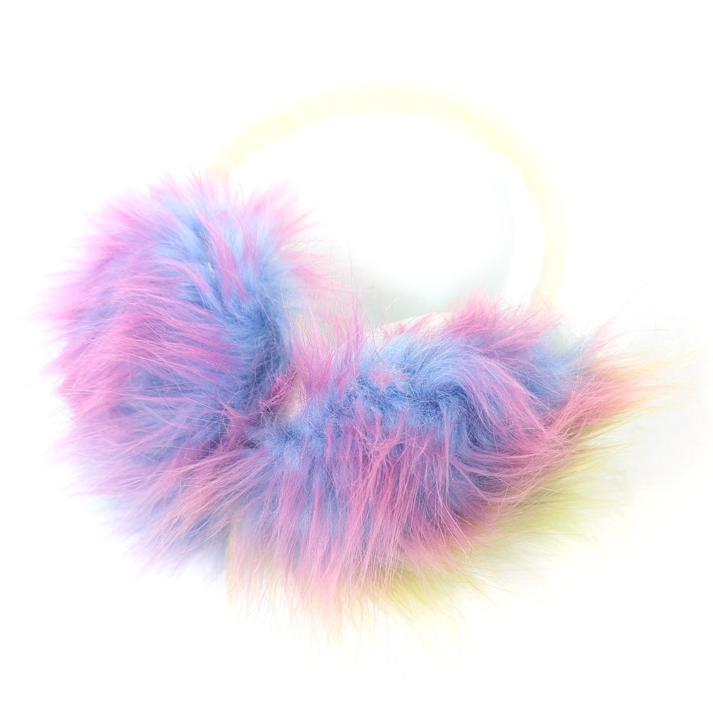 Fluffy PomPom Ear Muffs - Purples