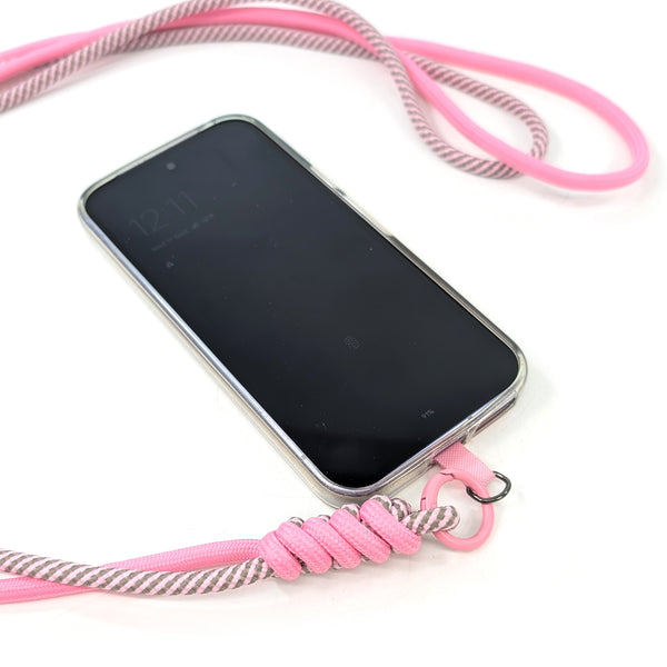 Crossbody Double Adjustable Phone Strap - Pink