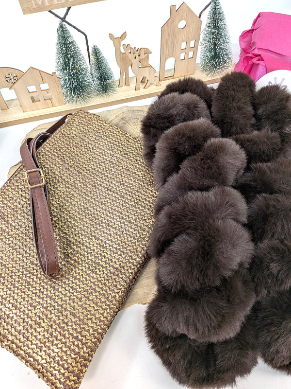 Chocolate Corkscrew Gift Set - Corkscrew Collar and Clutch Bag