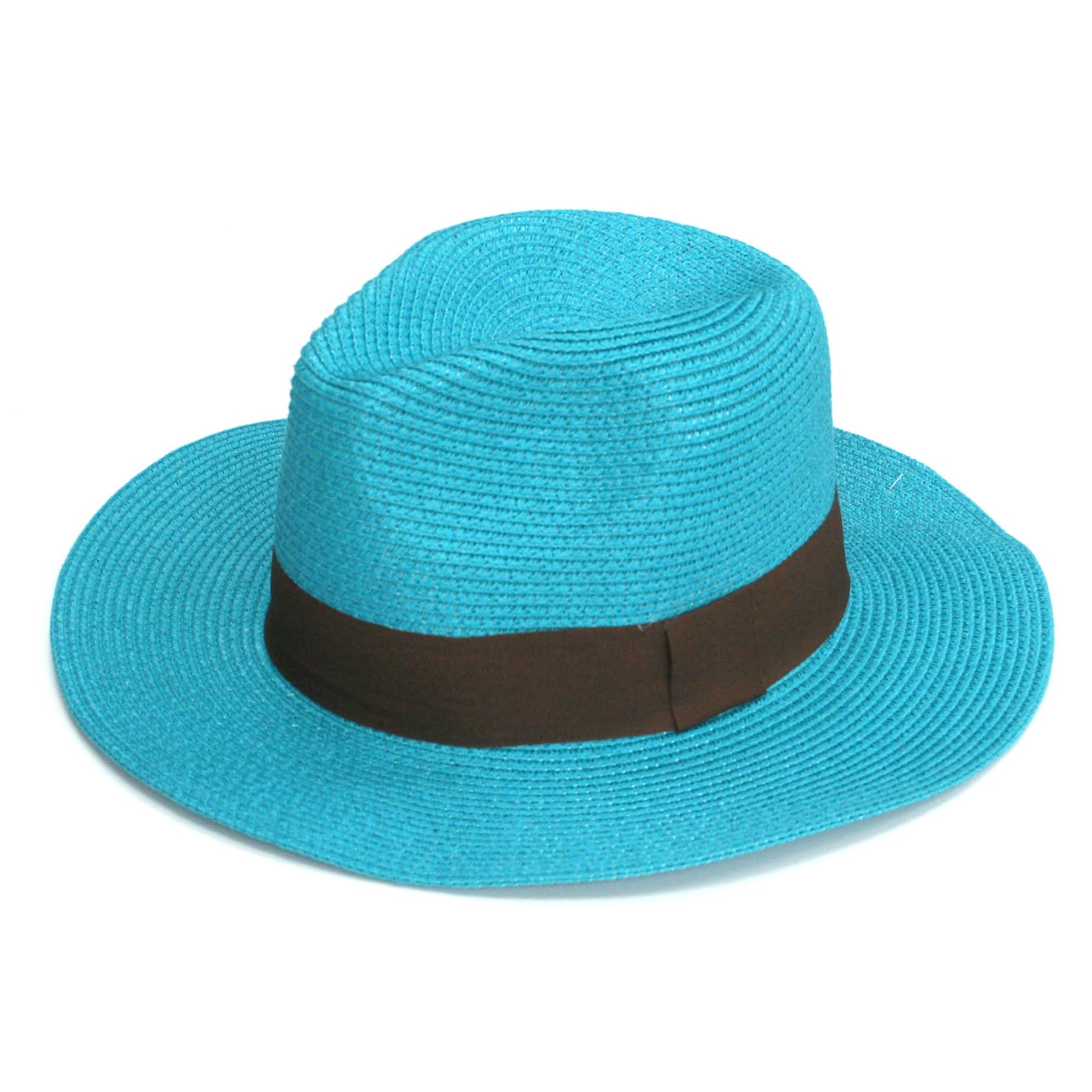 Royal Blue Panama Folding Hat