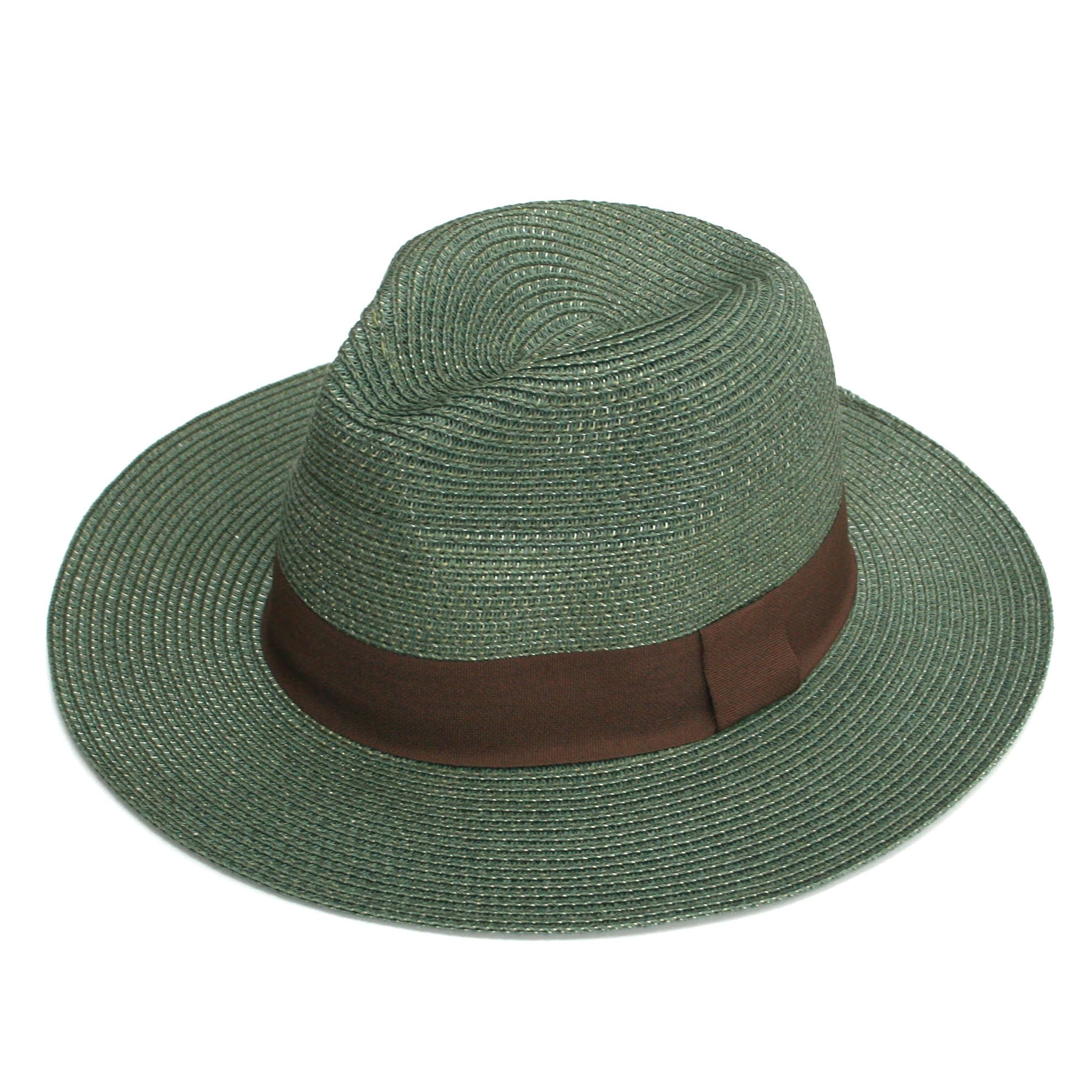 Teal Blue Panama Folding Hat