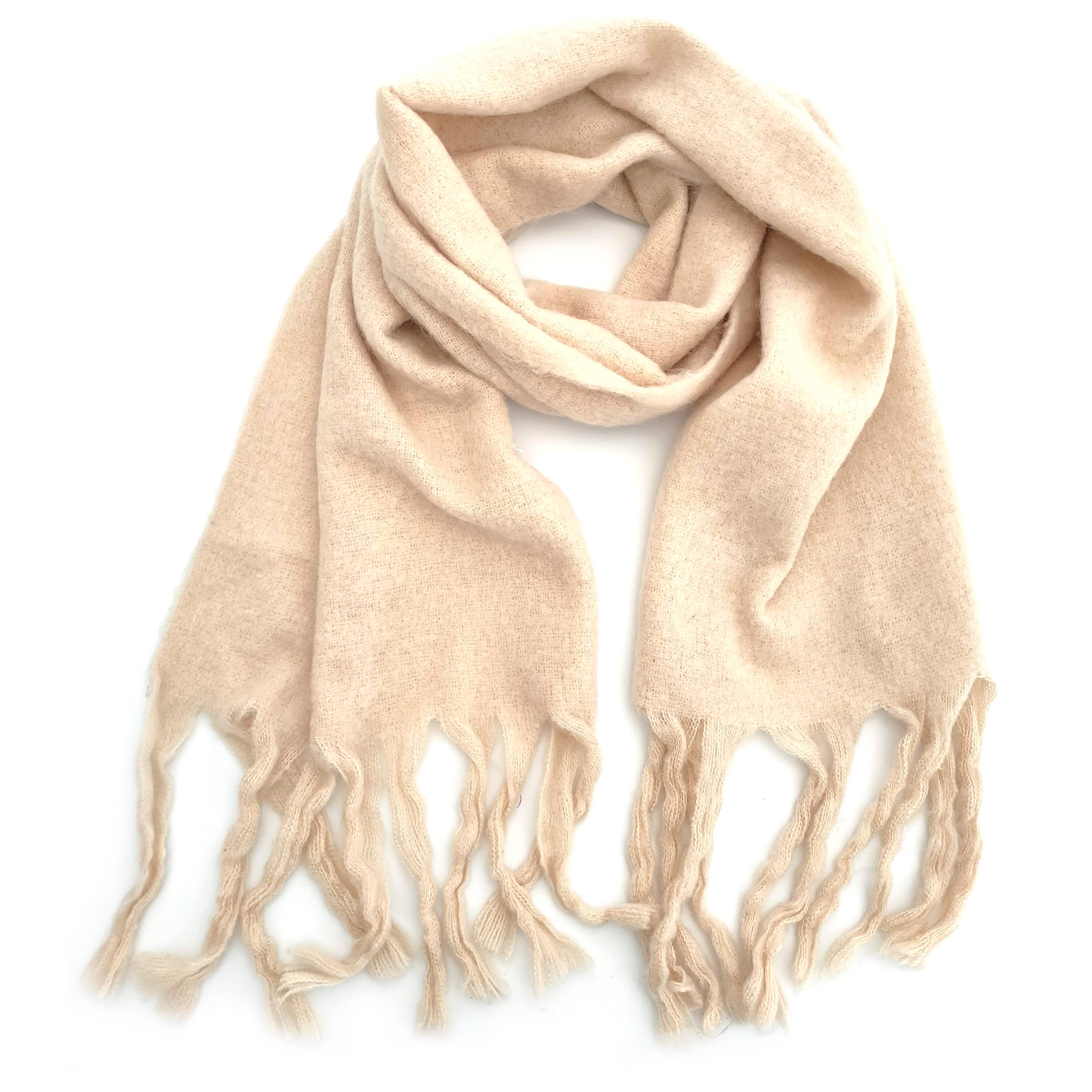 Extra Thick Simple Tasseled Scarf