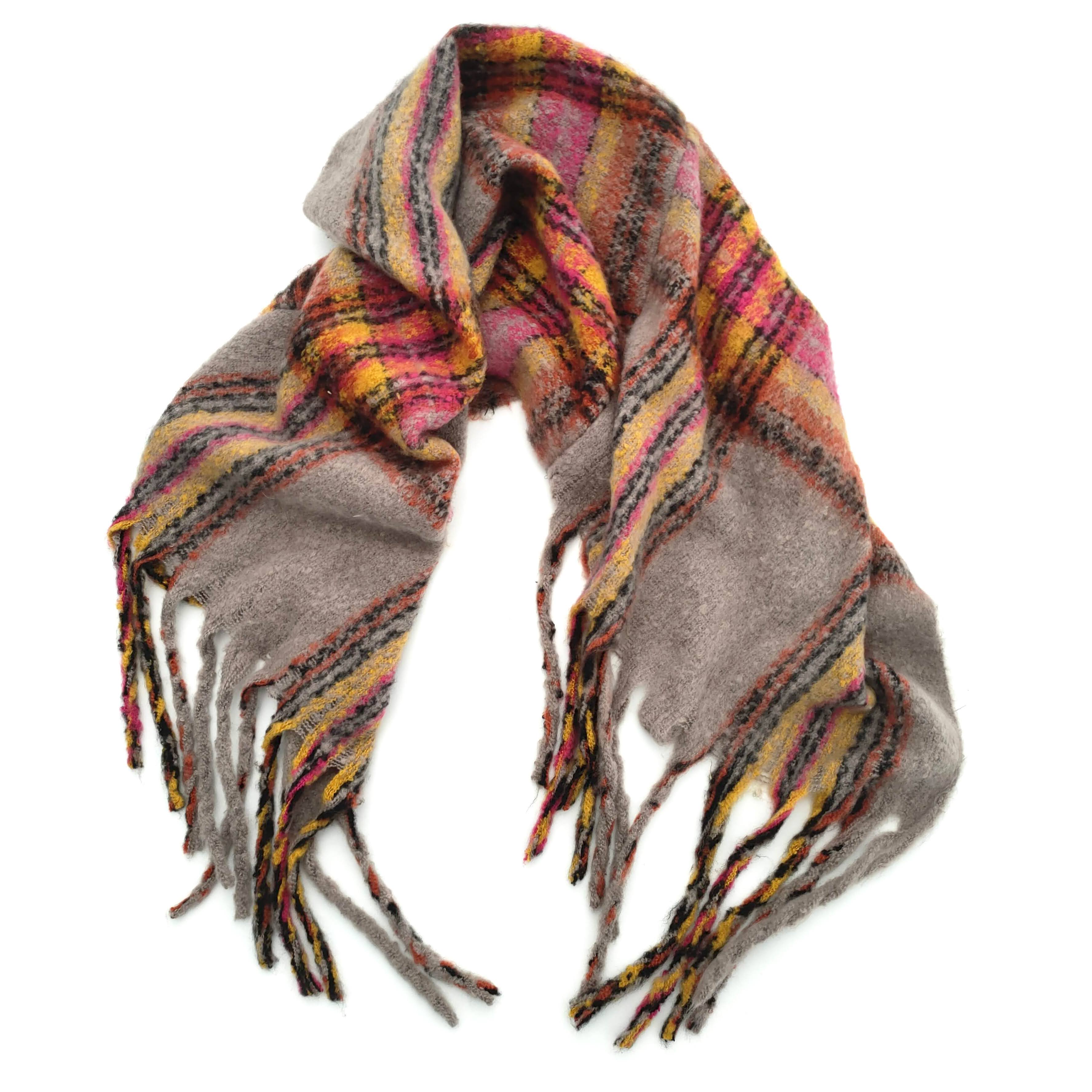 Extra Thick Check Patterned Scarf