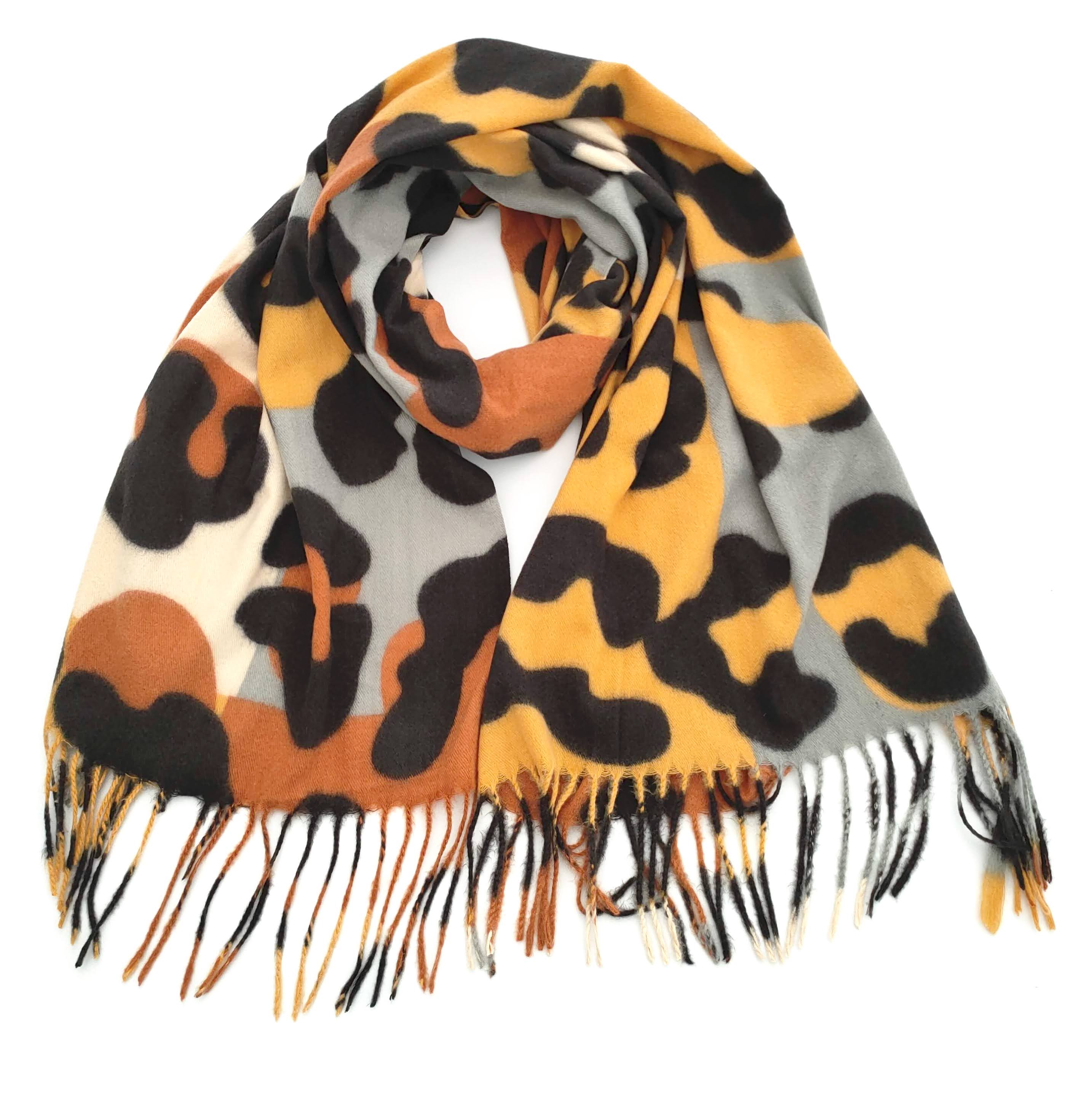 Cosy Thick & Tasselled Aniaml Print Scarf