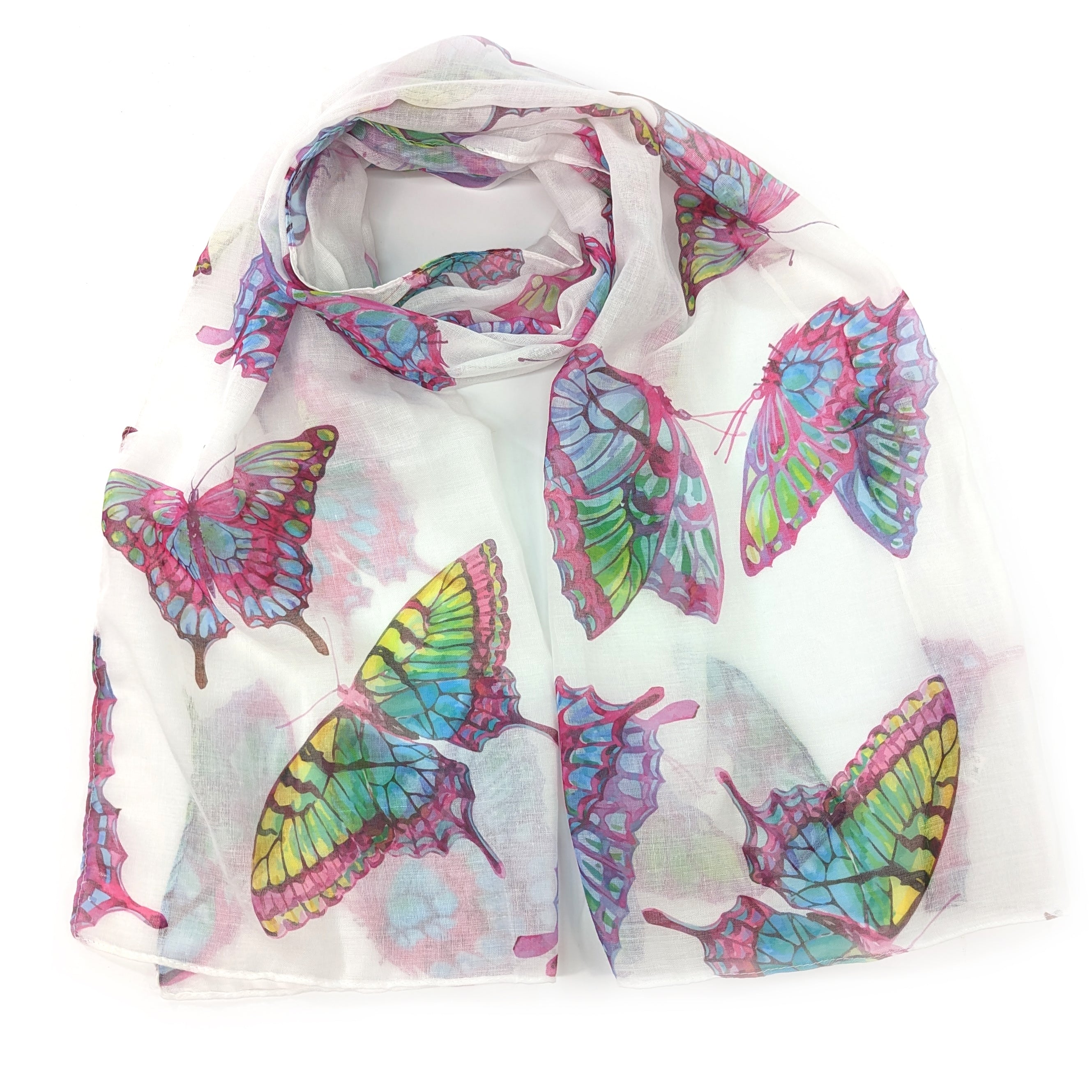 Sissonne - Bright Butterfly Scarf (50x180cm) - Pink