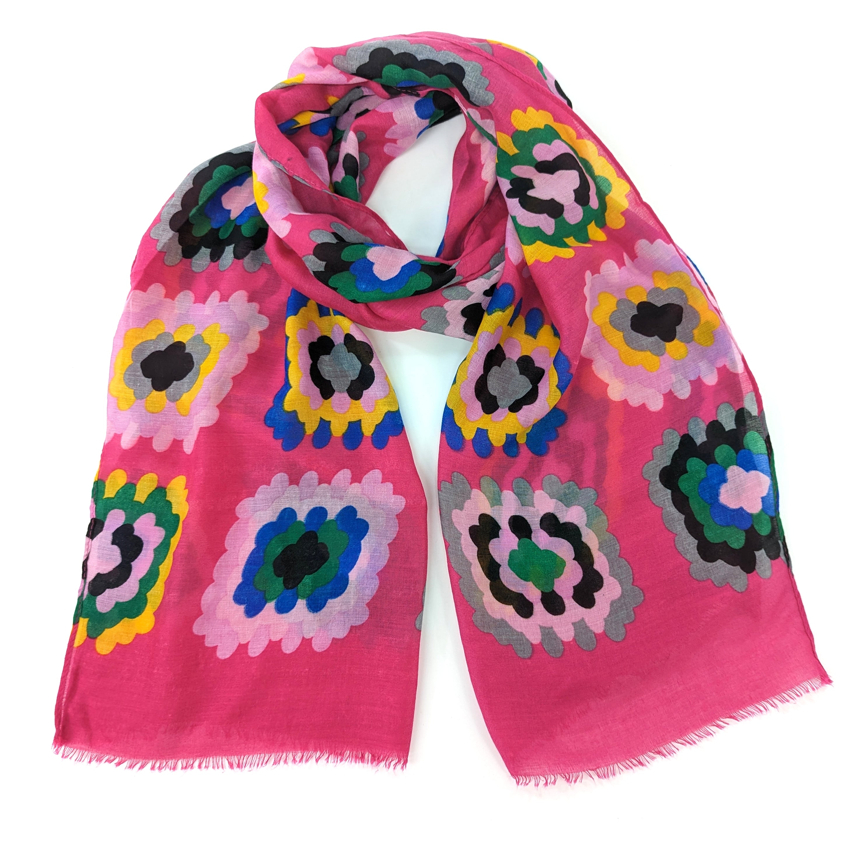 Prosnes - Crochet Pattern Scarf (50x180cm) - Bubblegum Pink