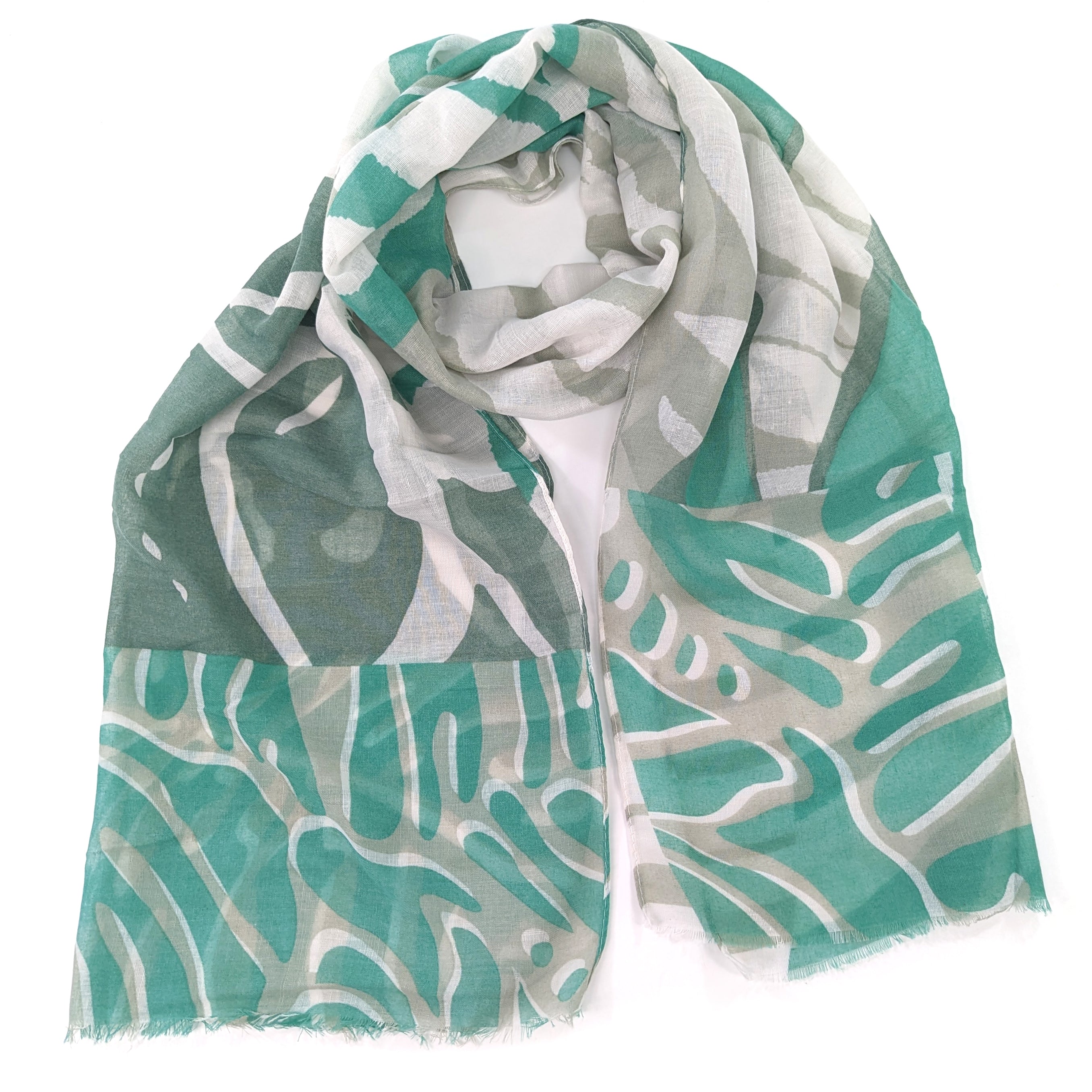 Liry - Jumbled Lines Scarf (50x180cm) - Meadow Green