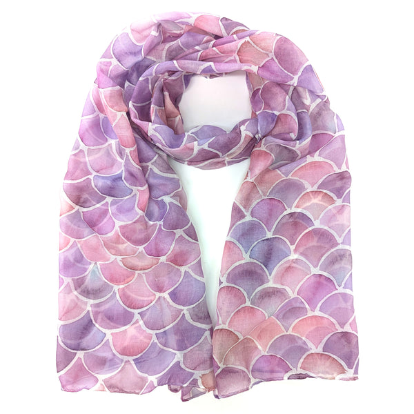 Pomacle - Scallops Scarf (50x180cm) - Opal Purples