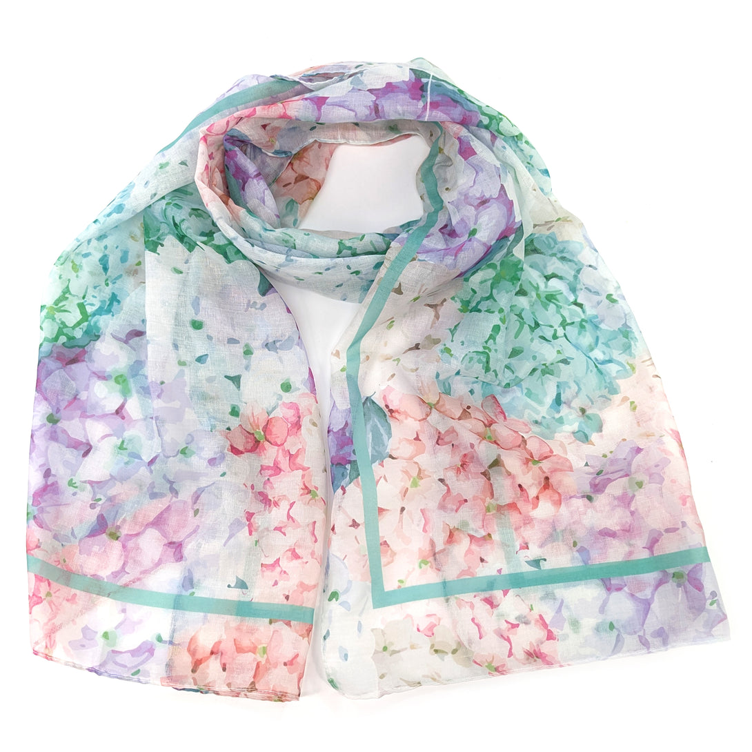 Maizy - Hydrangea Scarf (50x180cm) - Garden Green