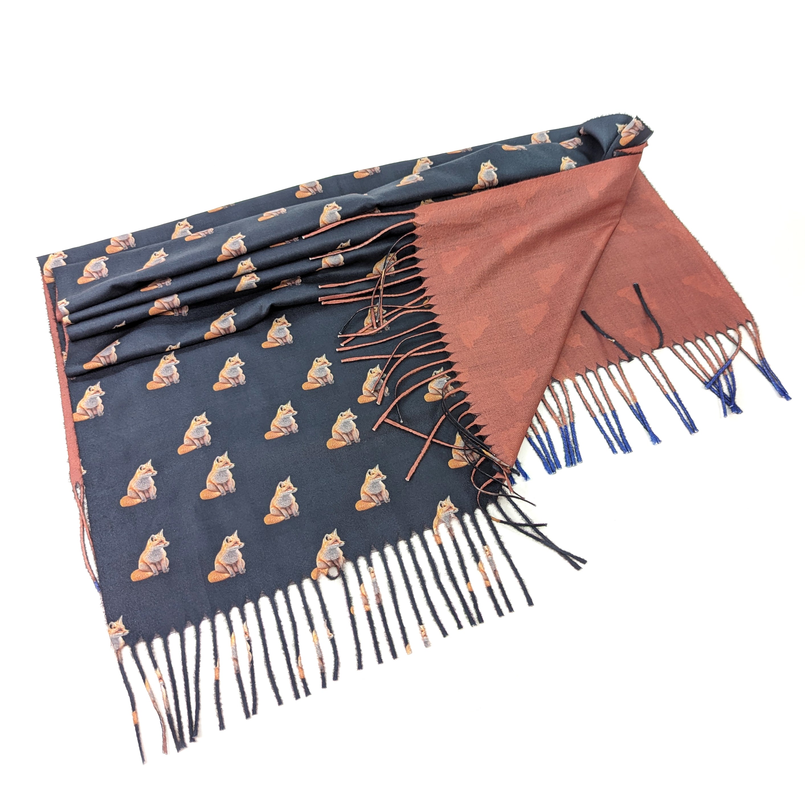 Midnight Fox Pashmina Style Scarf - Exclusive Design