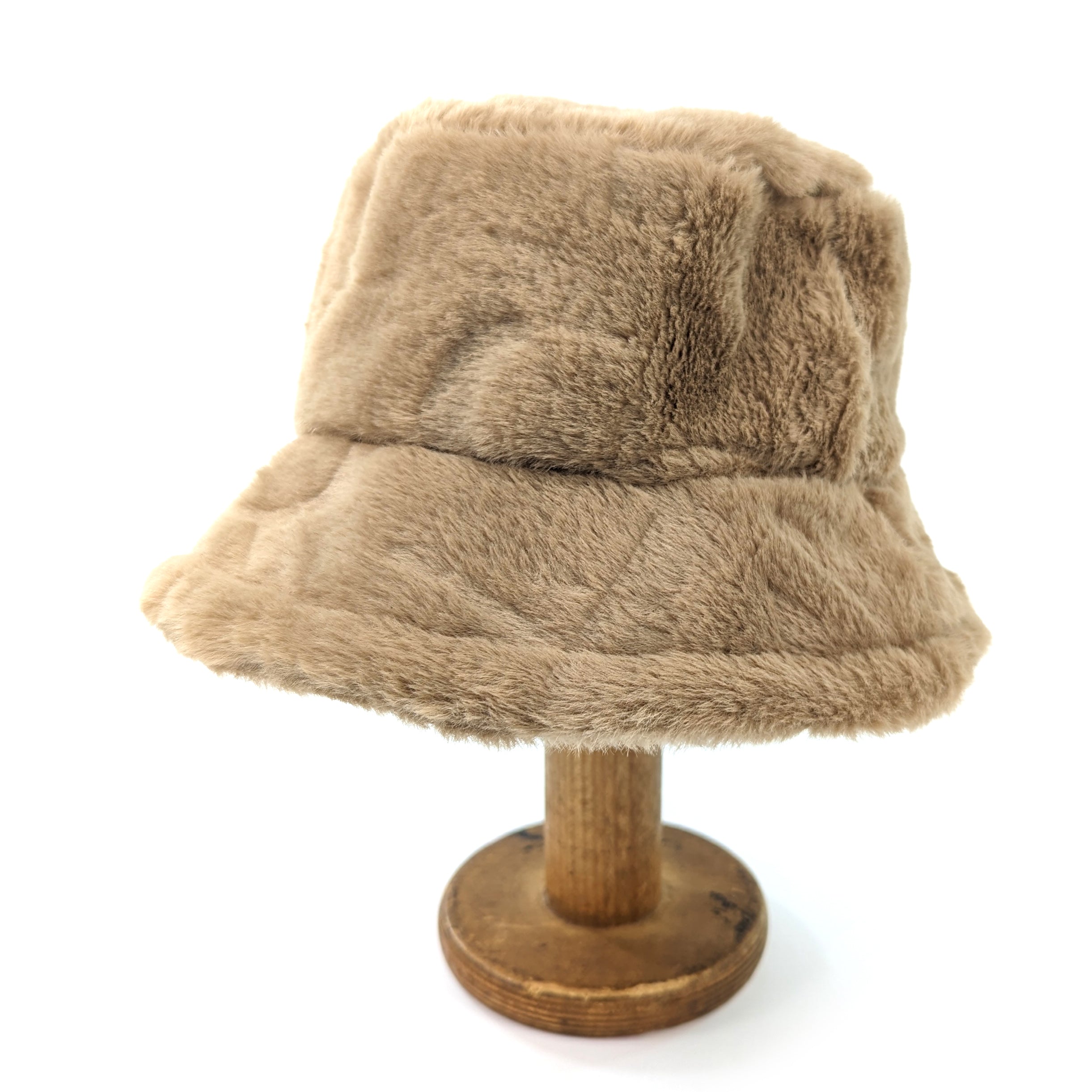 Faux Fur Bucket Hat - Mink